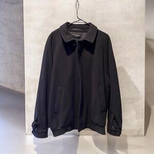 Burberrys’ Black Wool Harrington Jacket Jacquard Knight Lining Made in England